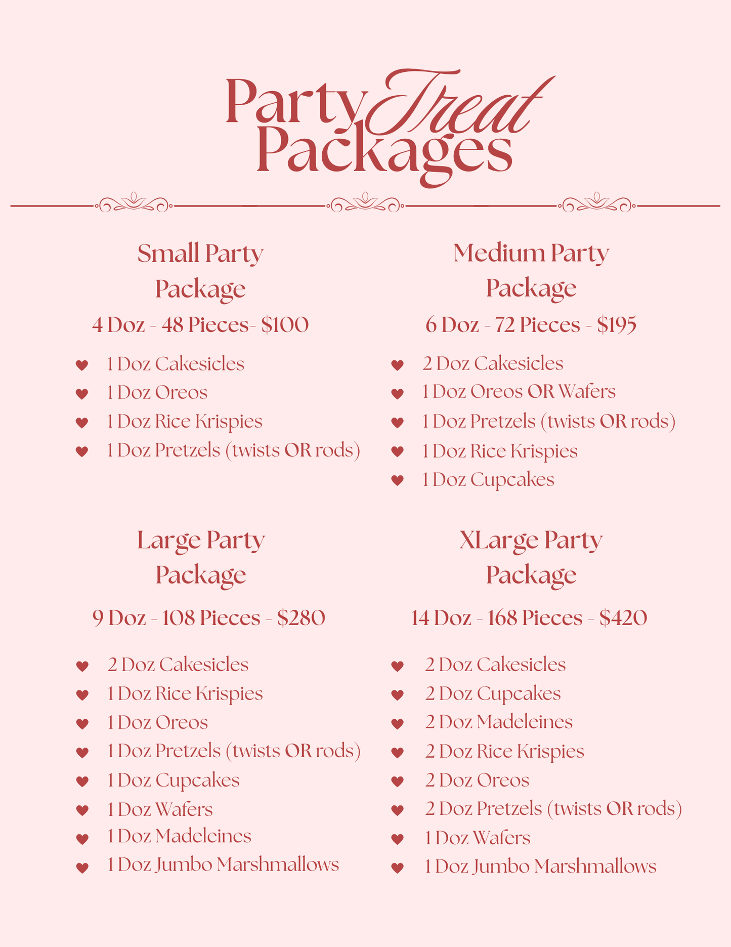 Party Treat Packages
